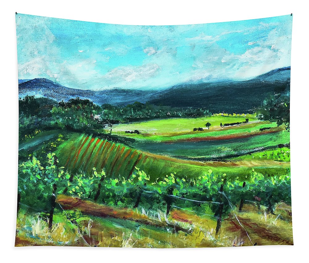 View from the Villa - Provence, France 'en plein air - Tapestry