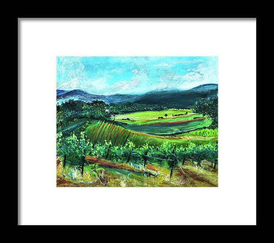 View from the Villa - Provence, France 'en plein air - Framed Print