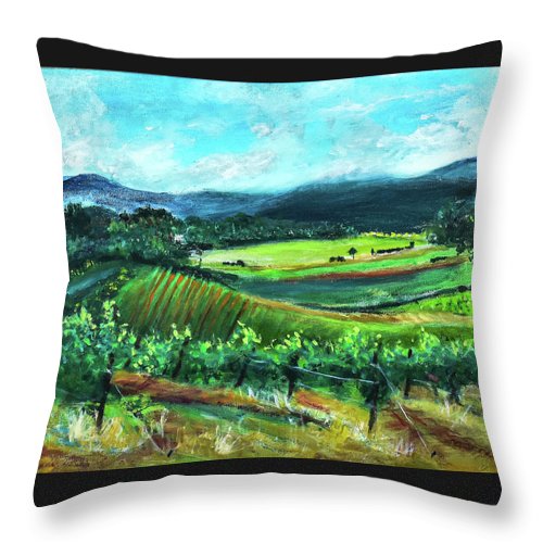 View from the Villa - Provence, France 'en plein air - Throw Pillow