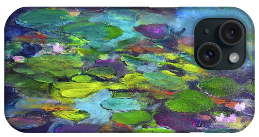 Water Lilies, Shades of Purple - Phone Case