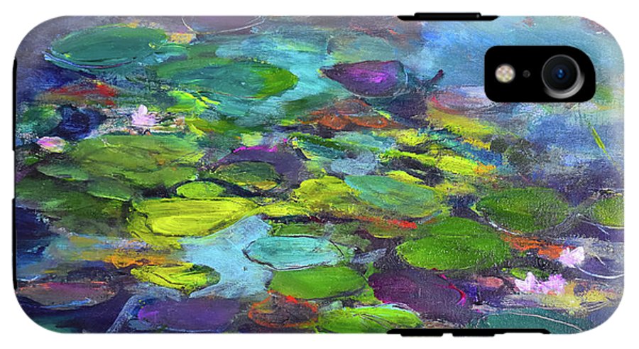 Water Lilies, Shades of Purple - Phone Case