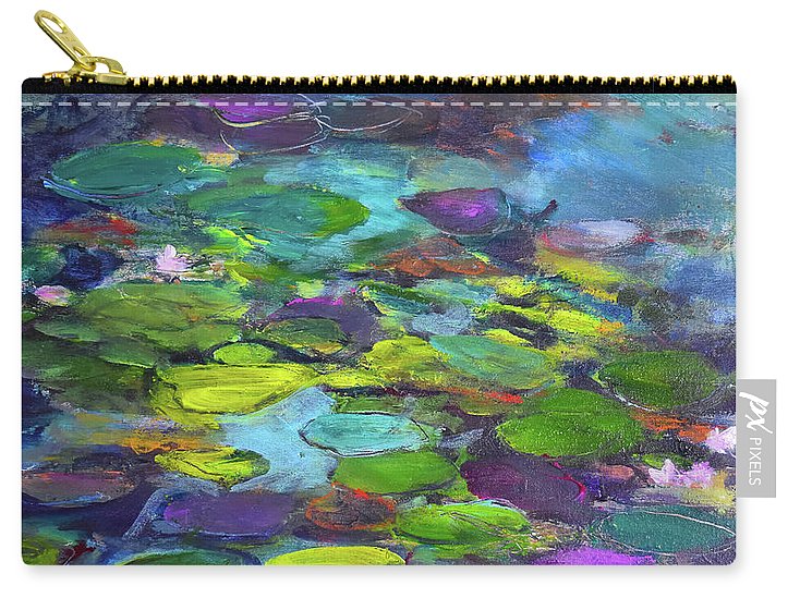 Water Lilies, Shades of Purple - Zip Pouch