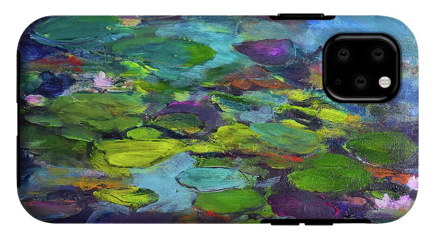 Water Lilies, Shades of Purple - Phone Case