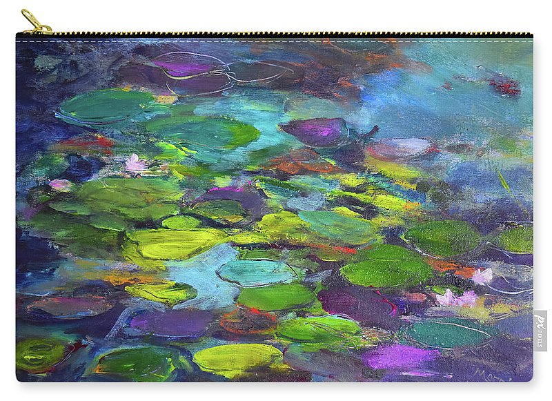 Water Lilies, Shades of Purple - Zip Pouch