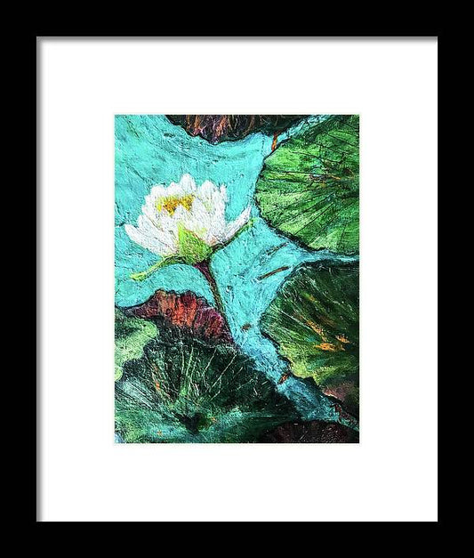 Water Lily Solo, #2 - Framed Print