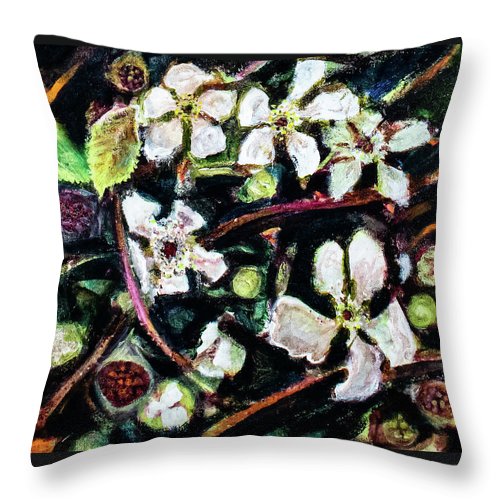 Wild Blackberry Vines - Throw Pillow