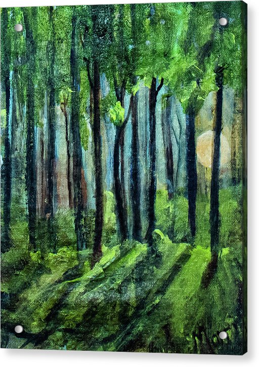 Woodland Moonrise - Acrylic Print