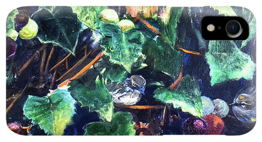 Yellow-rumped Warbler Within Muscadines - Phone Case