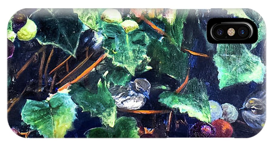 Yellow-rumped Warbler Within Muscadines - Phone Case