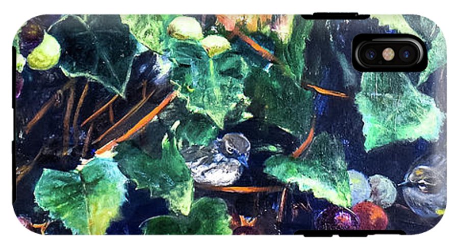 Yellow-rumped Warbler Within Muscadines - Phone Case