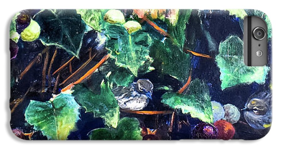 Yellow-rumped Warbler Within Muscadines - Phone Case